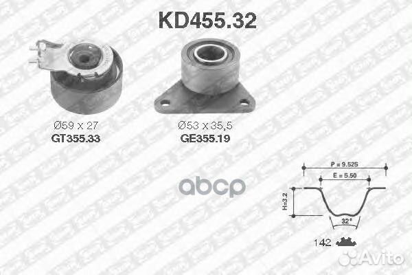 Комплект ремня грм KD45532 NTN-SNR