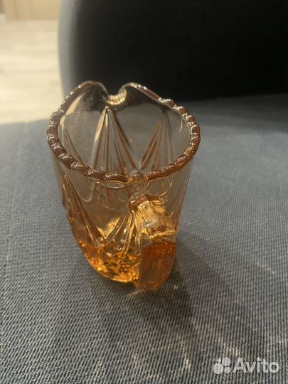 Соусник старинный стеклянный