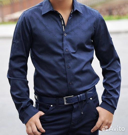 Школьная рубашка новая, lux, 128-134