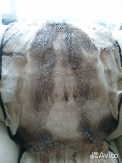 Чехол на сиденье авто -офис кресло мех барсук коза