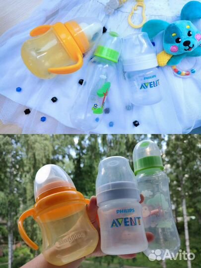 Бутылочка для кормления поильник слюнявчик посуда