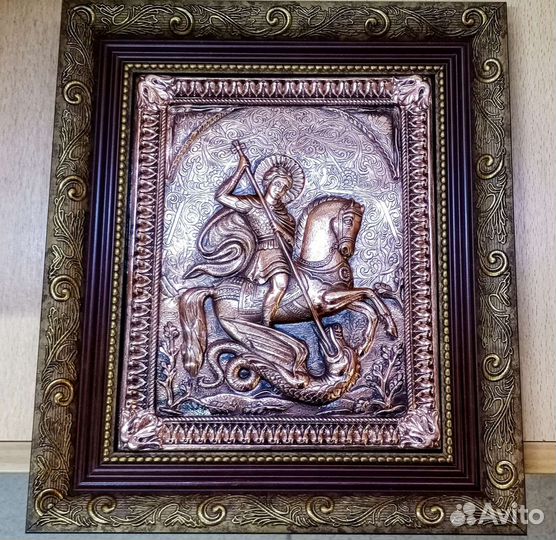 Панно Георгий Победоносец, икона Пантелеймон