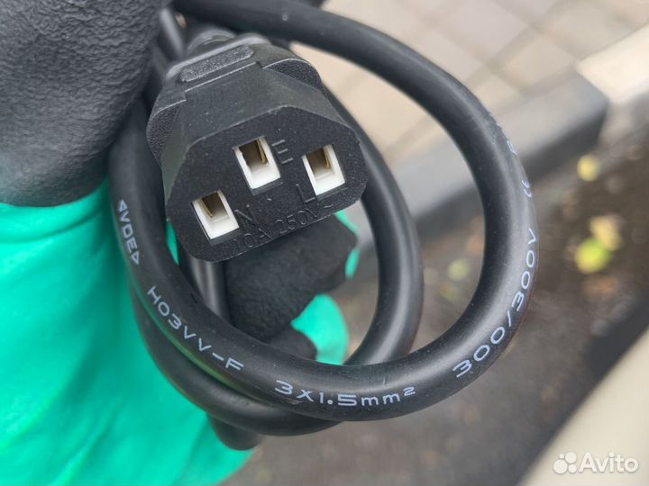 Кабель питания для асика 3*1,5 16А Новый