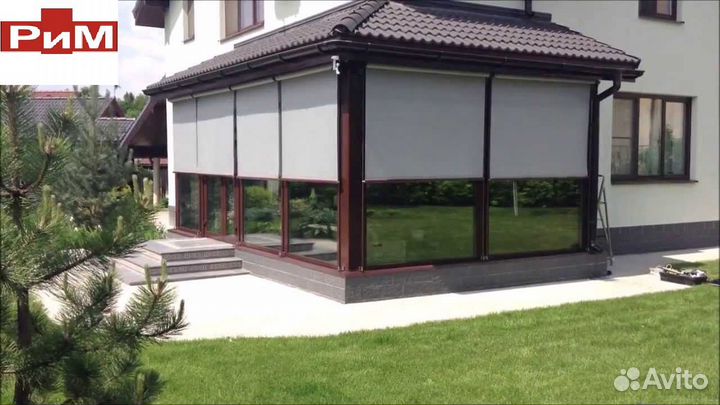 Прозрачная маркиза на беседку, в кафе, на веранду