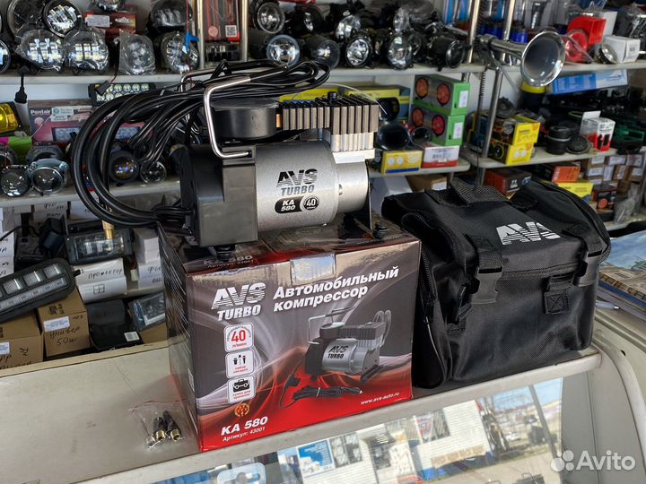 Компрессор автомобильный 40л AVS KA580