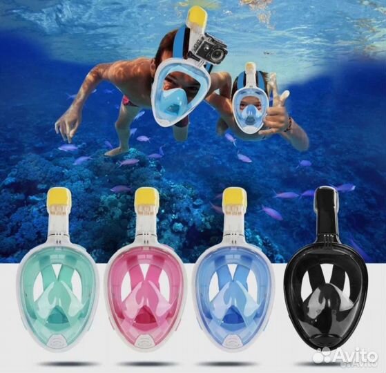 Маска для подводного плавания с трубкой