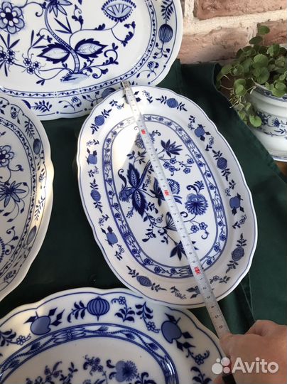 Блюда синий лук, луковый узор