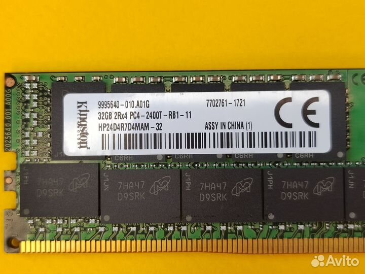 Память DDR4 32GB 2400 mhz ECC REG kingston