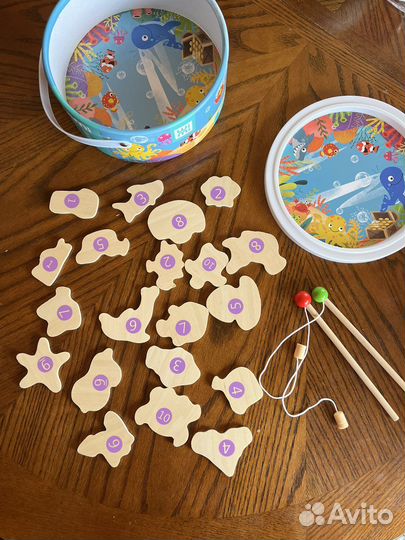 Деревянная рыбалка на магнитах