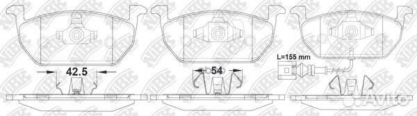 Тормозные колодки дисковые seat leon ST 1.6 PN0