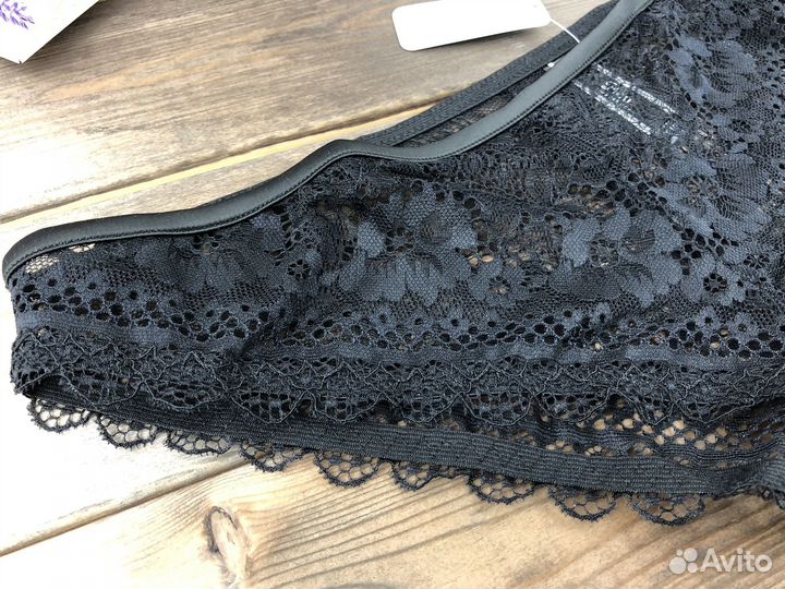 Трусы женские черные кружево новые