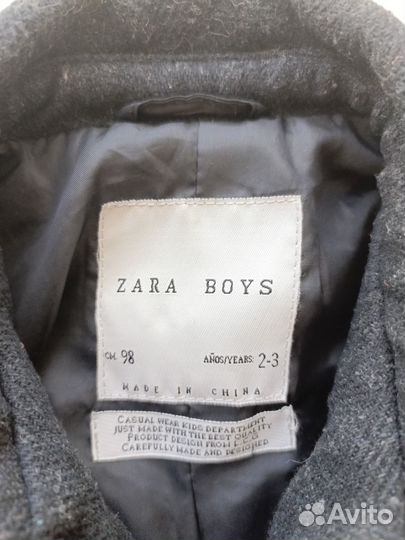 Пальто zara шерсть детское