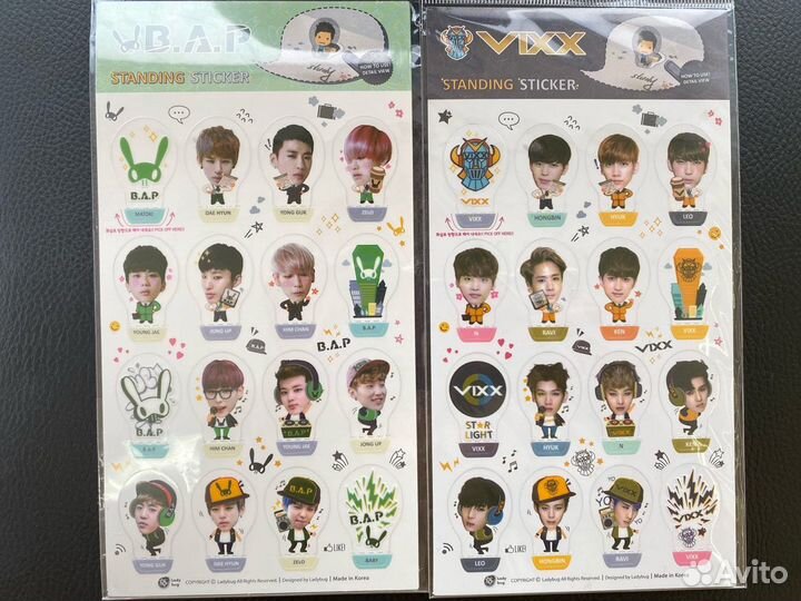 Стикеры статуэтки BTS EXO Shinee Blackpink kpop