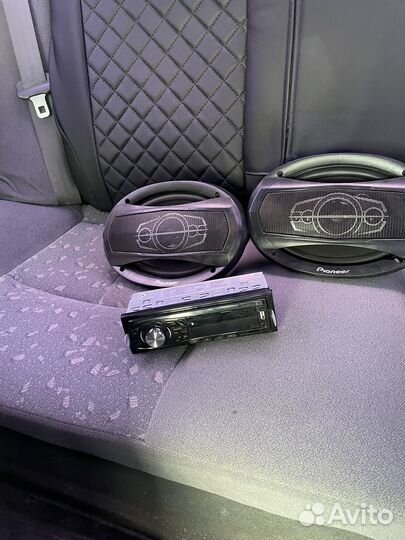 Колонки pioneer+магнитола