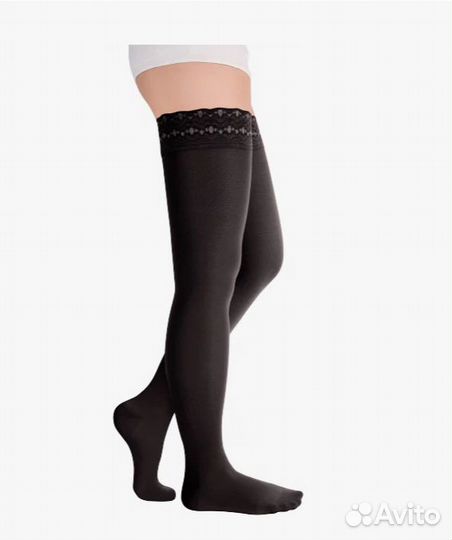Компрессионные чулки 2 класс,idealista черные хl