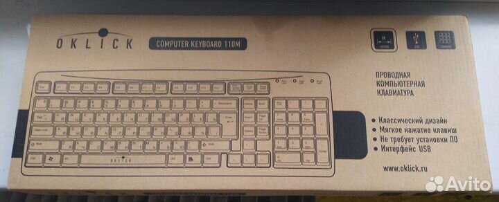 Клавиатура usb Oklick 110M