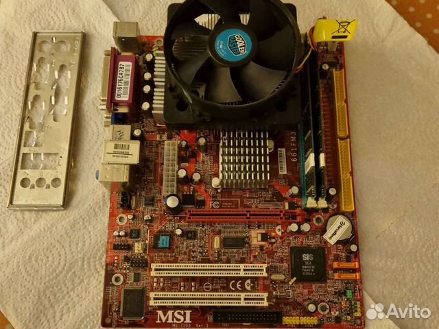 Материнская плата с процессором и памятью MSI-7103