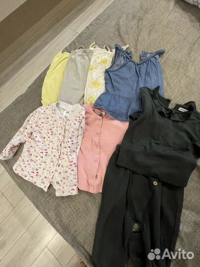 Вещи пакетом на девочку 80 86 размер
