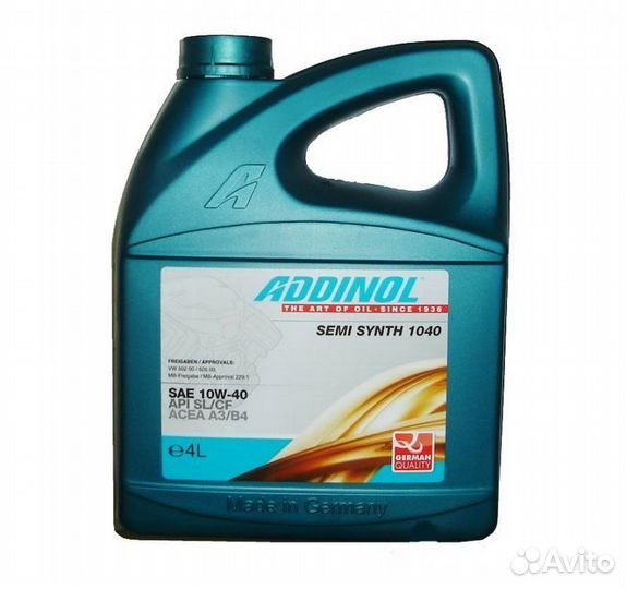 10w-40 addinol Semi Synth 4л