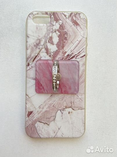 Чехол для iPhone 5s с кольцом (попсокет)