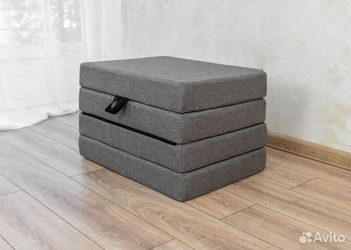 Кресло бескаркасное серое