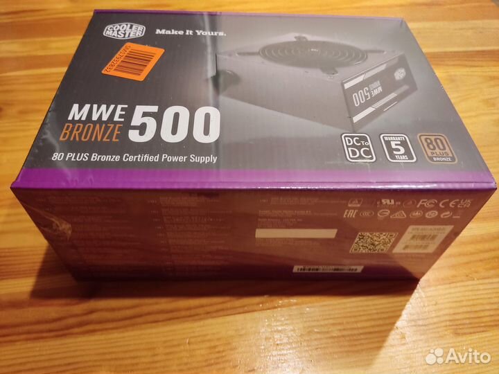 Блок питания Cooler Master 500W MWE Bronze V2 новы