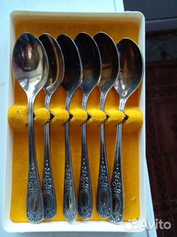 Мельхиоровые ложки с позолотой