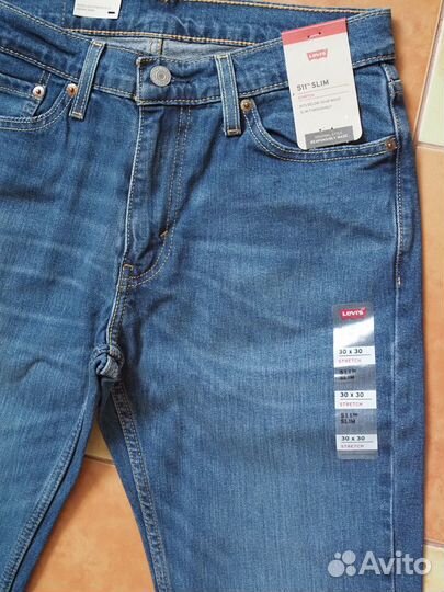 Джинсы Levis 511 Slim Fit новые 30w 30l