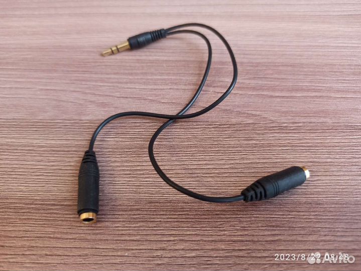 Развдвоитель для наушников 3.5 мм., 20 см