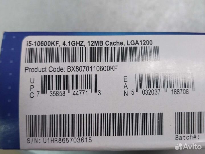 Процессор Intel Core i5-10600KF LGA 1200