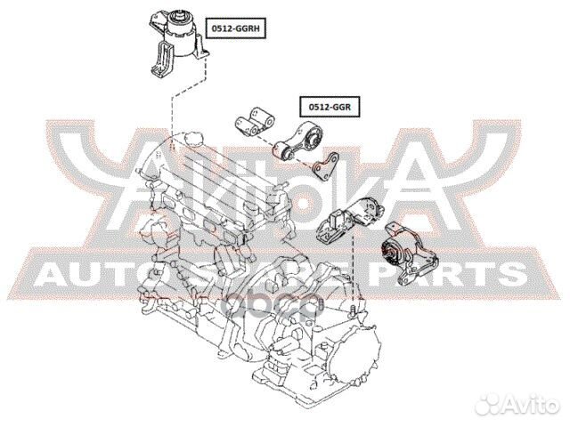 Подушка двигателя правая 0512ggrh asva
