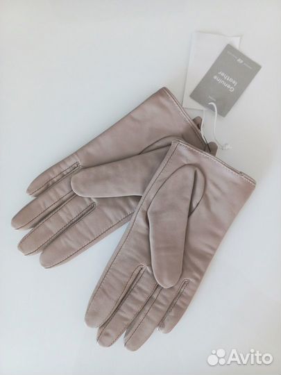 Женские кожаные перчатки H&M premium