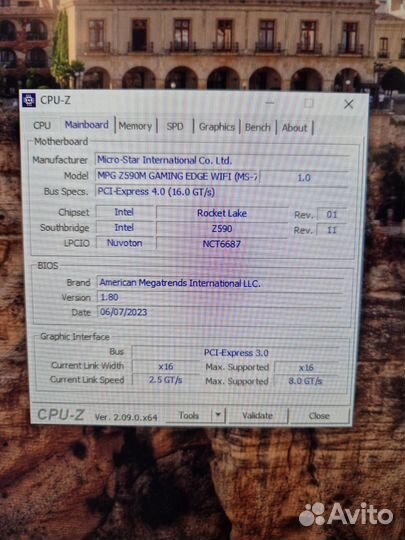 Комплект z590m edge wifi + 11600kf + 2x8 4000 ddr4
