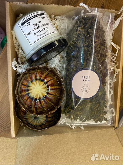 Индивидуальный набор чая с пиалой и свечей