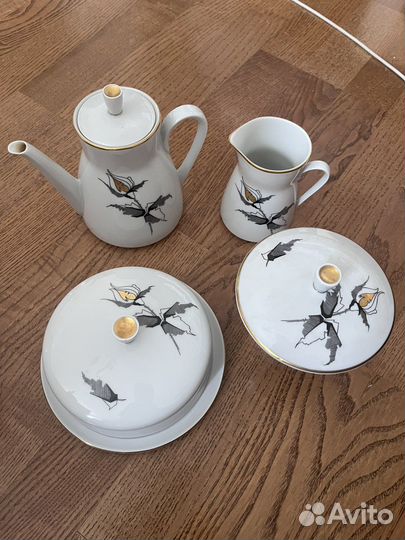 Сервиз гдр черная роза