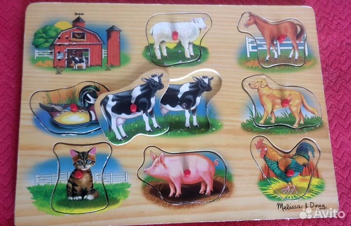 Магнитный деревянный пазл