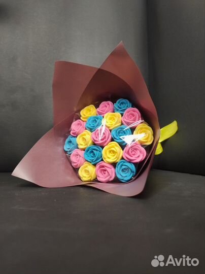 Розы из Настощего Шоколада - 19 шт в Букете