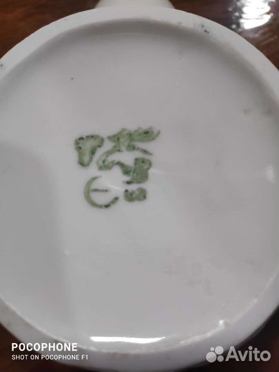 Чайный сервиз Вербилки Гранатовый. Голубой букет