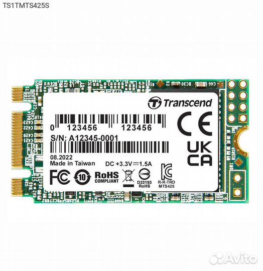 Диск SSD Transcend MTS425S M.2 2242 1TB SATA III