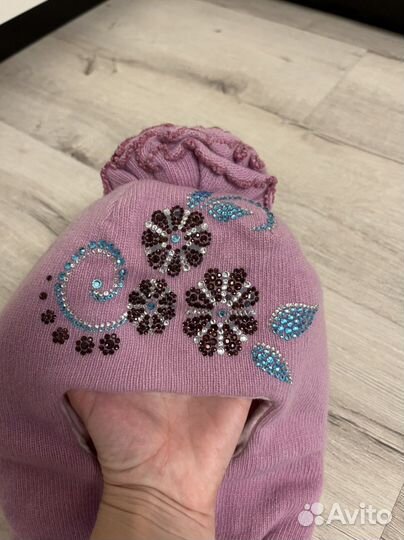 Шапка шлем зимняя для девочки