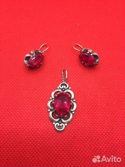 Комплект серебро 875 проба СССР