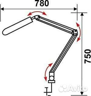 Лампа офисная(настольная) Дельта, 2G7,11 Вт, серый