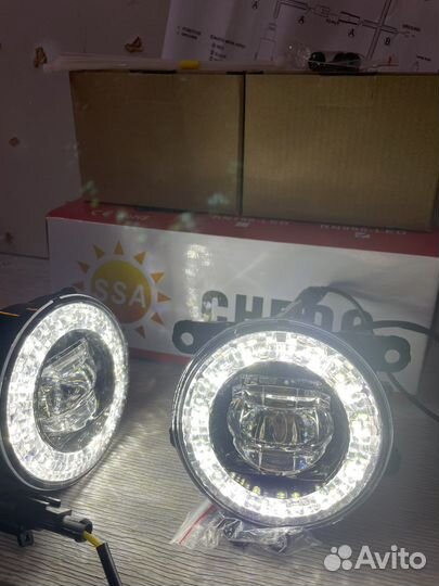 Противотуманные фары на porsche cayenne