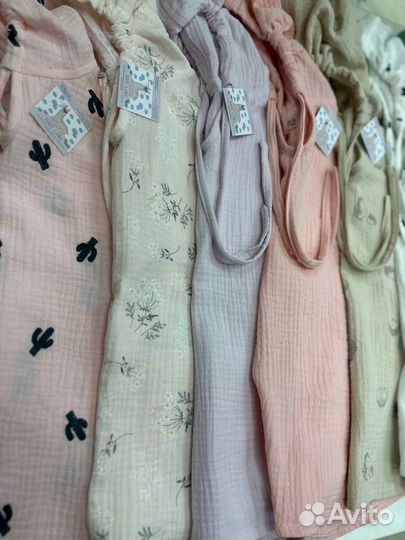 Детское муслиновое пончо