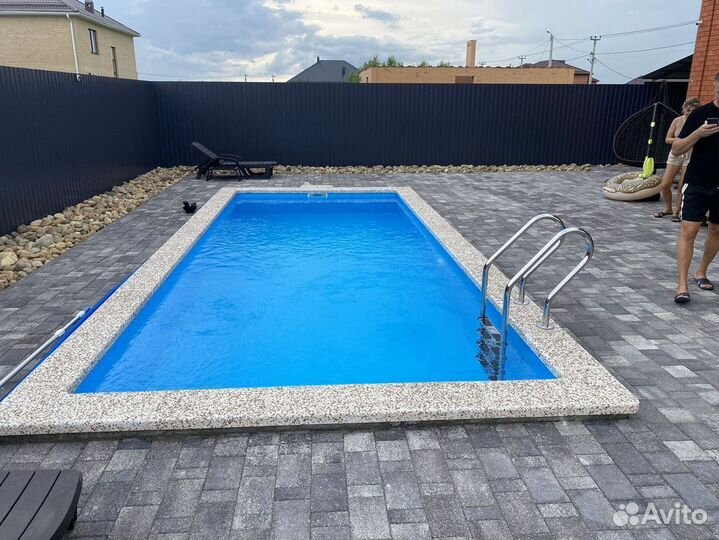 Бассейн чаша с лестницей 4м*3м*1,5м
