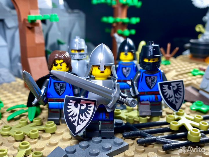 Lego рыцари knights минифигурки black falcon