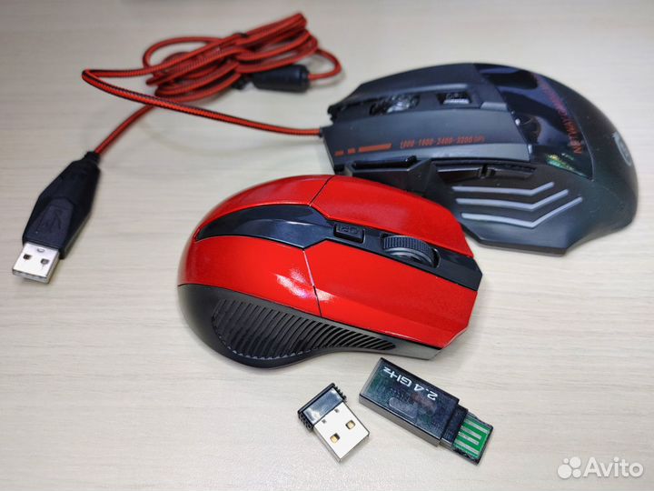Мышь проводная и беспроводная