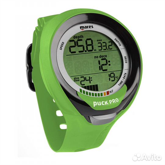 Компьютер для дайвинга Mares Puck Pro + (зеленый)