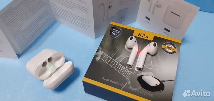 Airpods беспроводные наушники K2S. Топовый звук