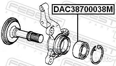 Подшипник ступицы DAC38700038M DAC38700038M Febest